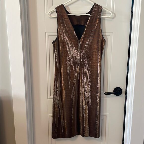 Escada Bronze Metallic Dress - Picture 5 of 9